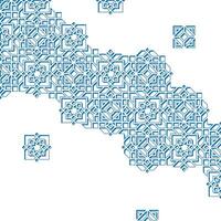 Oriental Winter Ornament Design with Stroke and Shadow Effect vector