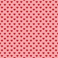 All over seamless repeat pattern with ditsy small red hearts tossed on white background. Simple cute Valentines day background vector