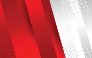 red and white modern abstract with dotted background design vector