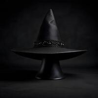 Magic Magical dark Wizard Witch Hat black background photo
