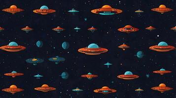 Ufo Alien spaceship Science Fiction Universe Pattern photo