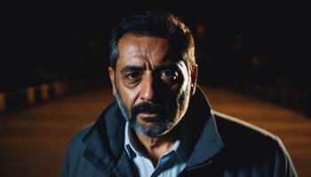 photo of serious government officer with polite outfit during investigation scene