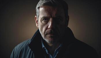 photo of serious government officer with polite outfit during investigation scene