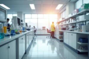 blur background modern laboratory office photo