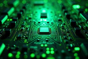 abstract futuristic of circuit board and processor computer photo