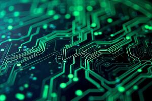abstract futuristic of circuit board and processor computer, photo