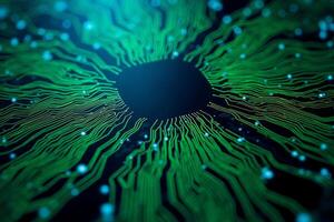 abstract futuristic of circuit board and processor computer, photo
