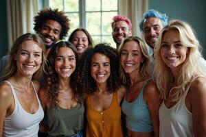 group of diversity people happy and smile photo