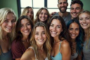 group of diversity people happy and smile photo
