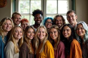 group of diversity people happy and smile photo