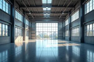 empty large factory storage industry, photo