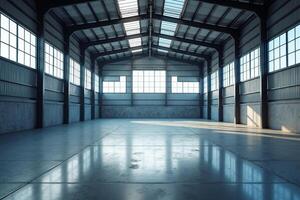 empty large factory storage industry, photo