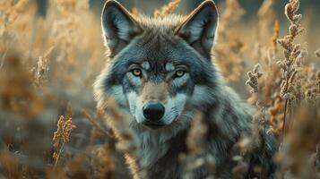 Wolf Portrait in Wilderness photo