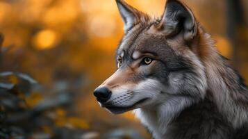 Wolf Portrait in Wilderness photo