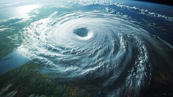 space view of the American Ian hurricane in Florida photo