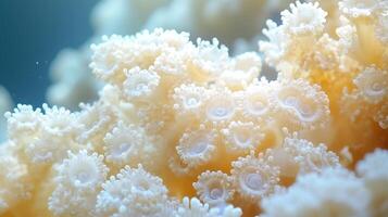 un cerca arriba de un manojo de blanco coral foto