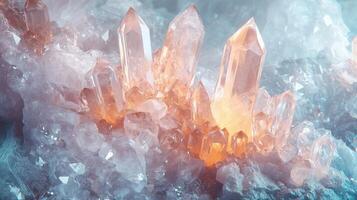 Exquisite crystal cluster texture in soft tones photo
