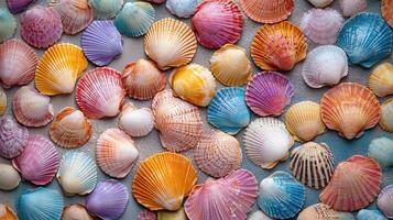 Colorful Seashells Texture photo