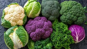 Cruciferous Vegetables Broccoli, cauliflower, Brussels sprouts photo