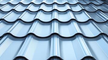 A striking visual of wavy metal roofing sheets aligned in repetitive patterns photo