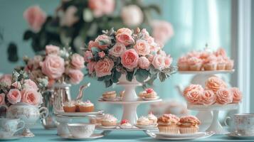 bridgerton tea party decor photo