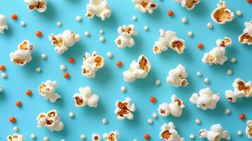 Popcorn food pattern photo