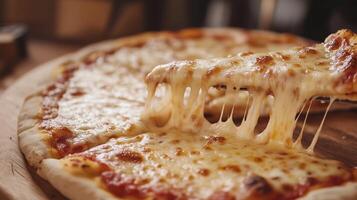 delicious cheese pizza photo