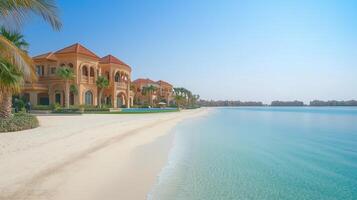 Dubai luxury villas real estate on The Palm Jumeirah artificial island photo