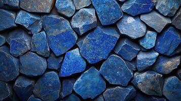 abstract background with the organic texture of raw lapis lazuli gemstones photo