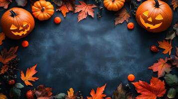 border background with copy space about halloween photo