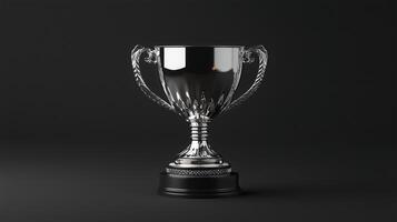Silver Award Cup. Trophy for First Place Victory photo