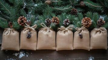 Create a DIY zero-waste advent calendar using reusable bags photo