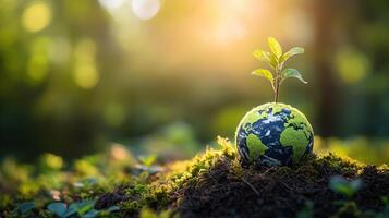 the company's environmental goal in 2025. carbon neutral and zero concept. photo
