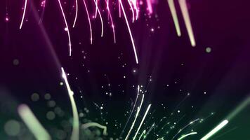 4k Glowing Lines And Bokeh Particles Motion Background video