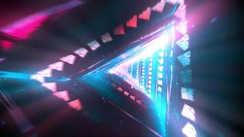 4k sci fi velozes triangular dirigindo túnel fundo video
