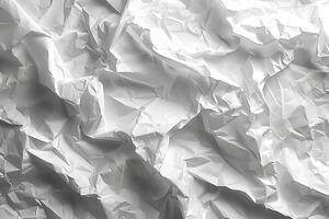 Abstract Texture of Crumpled White Paper for Creative Design Projects photo
