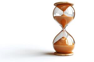 Time Passing Concept with Sand Hourglass - Symbol of Patience and Endurance for Design Projects photo