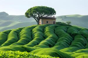 Serene Countryside Retreat with Rolling Green Hills for Nature Inspiration photo