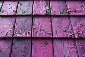 Weathered Purple Wood Tiles with Peeling Paint Texture for Rustic Design Projects photo