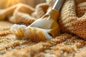 Efficient Carpet Cleaning with Vacuum Brush and Soap Suds for Sparkling Results photo