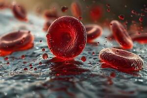 Dynamic Display of Red Blood Cells in Motion - Medical and Scientific Visualization photo