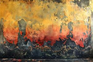 Rustic Abstract Wall Texture with Weathered Layers in Warm Tones photo