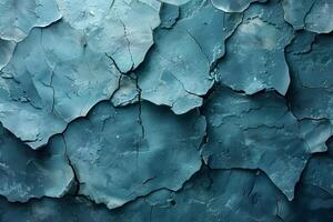 Cracked Abstract Texture in Teal Hues Perfect for Wall Art or Design Projects photo