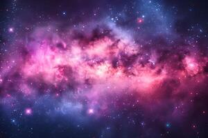 Cosmic Nebula in Starry Night Sky for Science and Space Exploration Design photo