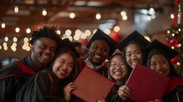 A group of graduates posing for a photo