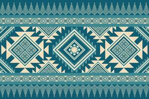 Vintage abstract ikat geometric seamless Ethnic pattern. vector