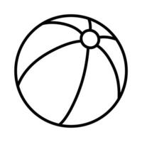 Kids ball black outline icon vector