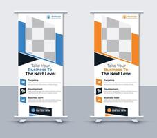 Simple business roll up banner design template, Free Vectorle business roll up banner template, Creative roll up banner design, illustrator vector