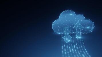 Digital cloud with binary data transfer video