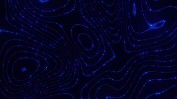 Abstract glowing blue lines with glitter effect on dark background video